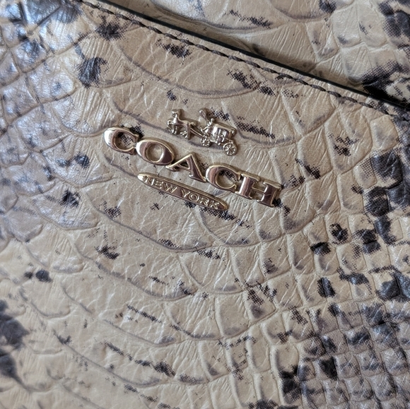 Coach Women's Minetta Multicolor Snakeskin Leather Crossbody - Picture 3 of 17